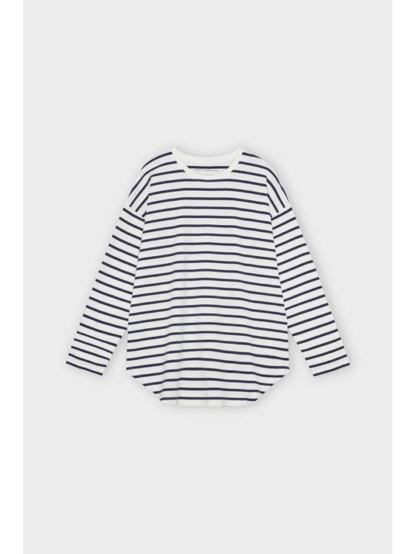 streep shirt donkerblauw - Afbeelding 5
